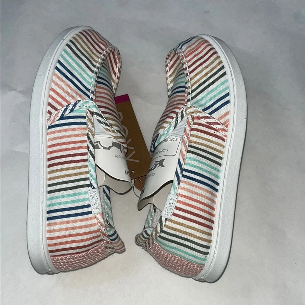 Roxy Kids Striped Slip-On shoes - Pink, Blue, Brown